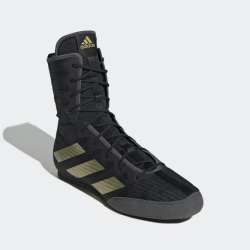 Adidas box hog 4 scarpe da boxe in nero / oro 3