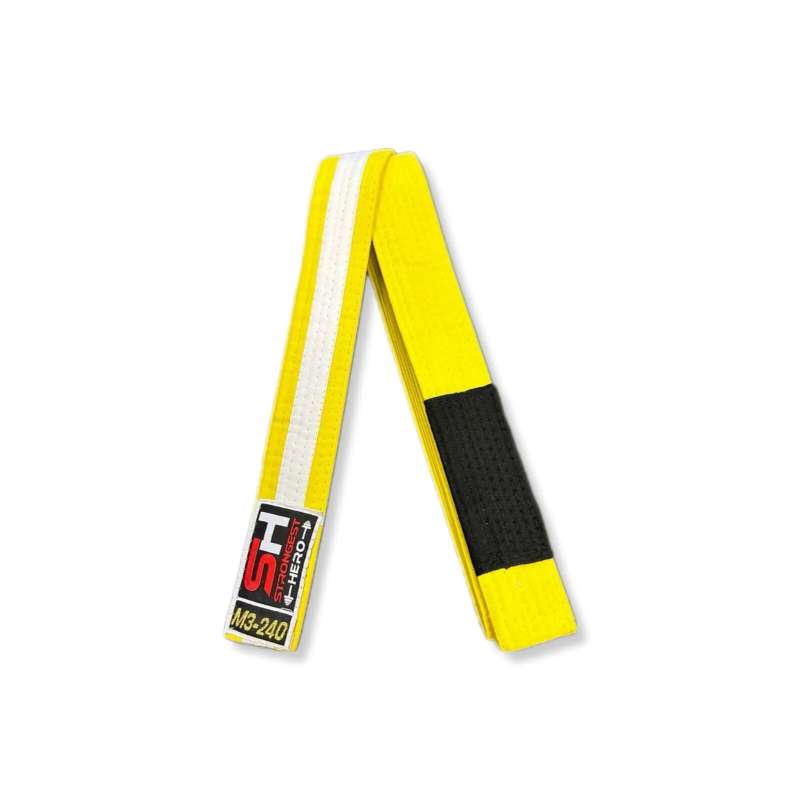 Cintura BJJ per bambini giallo/bianco SH