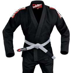 Kimono BJJ preto Buddha infinity + faixa branco 3