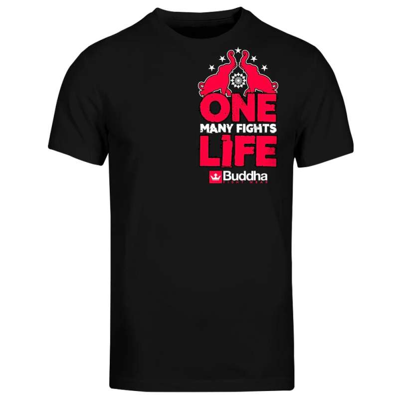 Camiseta Buddha one life many fights