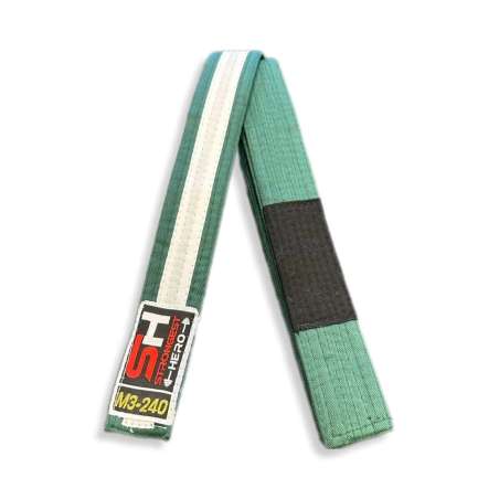 Cinture BJJ verde bianco SH per bambini