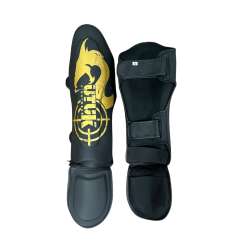 Espinilleras muay thai Utuk hunter negro oro 1