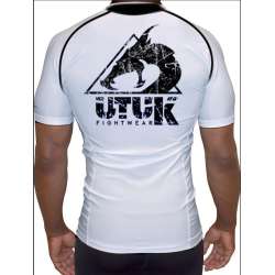 Utuk Fightwear MMA Lycra preto branco 1