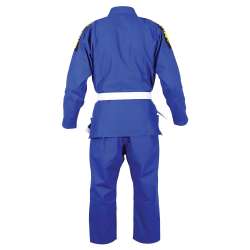 Kimono BJJ infinity Buddha blu reale + cintura bianca 2