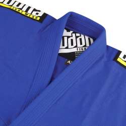 Kimono BJJ infinity Buddha azul royal + cinturón blanco 3