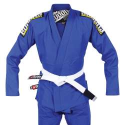 Kimono BJJ infinity Buddha azul royal + cinturón blanco 4