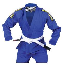 Kimono BJJ infinito Buda azul real + cinto branco