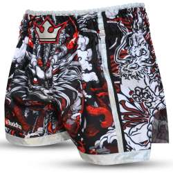 Pantaloncini Muay Thai Buddha dragon red 1