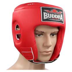 Casco da kick boxing Buddha thailandese rosso 1