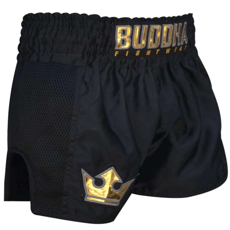 Calças de muay thai Buddha premium preto