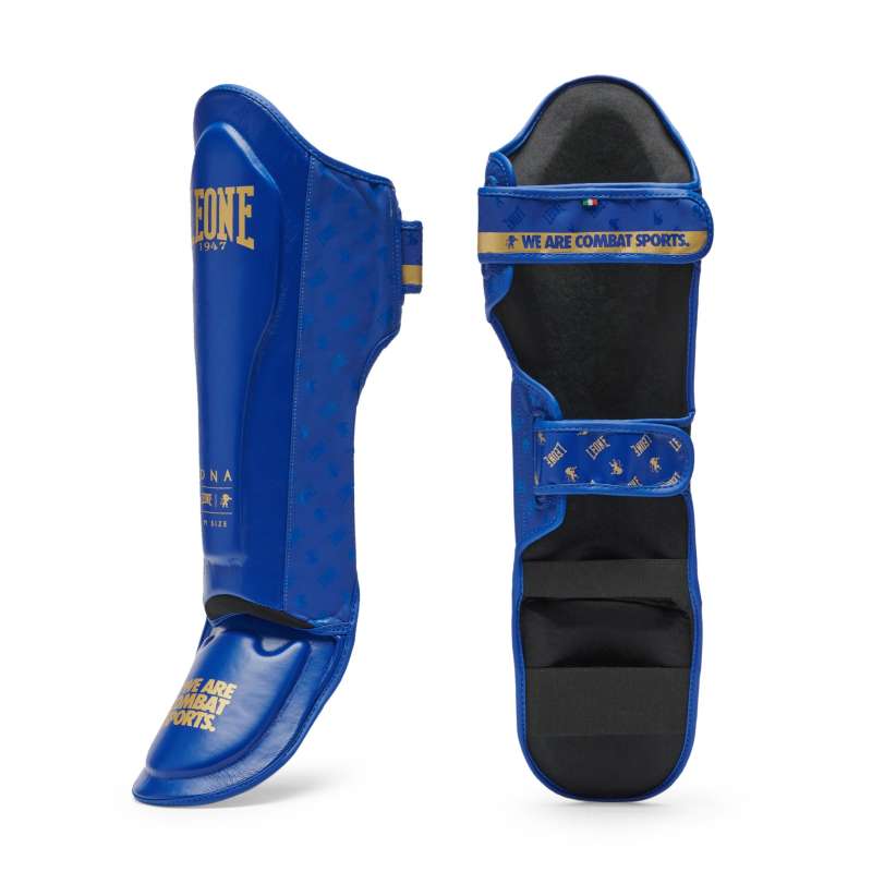 Espinilleras kick boxing Leone DNA azul