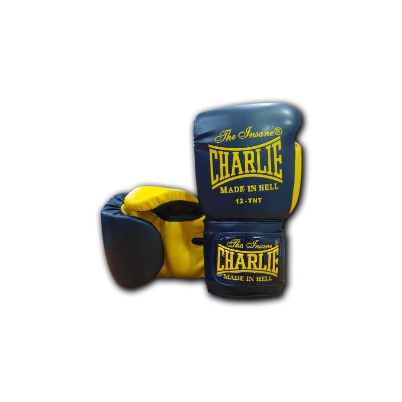 Guantes muay thai Charlie kaos negro amarillo