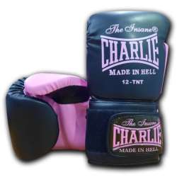 Luvas de kick boxing Charlie kaos preto rosa