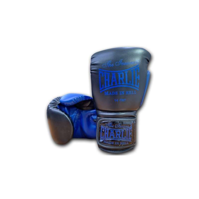 Luvas de boxe Charlie kaos preto azul