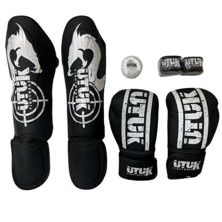 Pack muay thai Utuk Hunter nero bianco