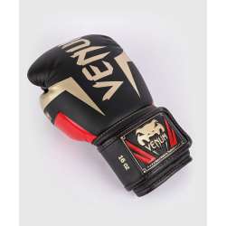 Guantes boxeo Venum  elite negro dorado rojo 3