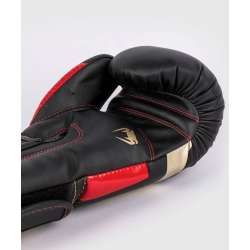 Guantes boxeo Venum  elite negro dorado rojo 5