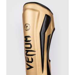 Caneleiras de muay thai Venum elite standup ouro preto 2