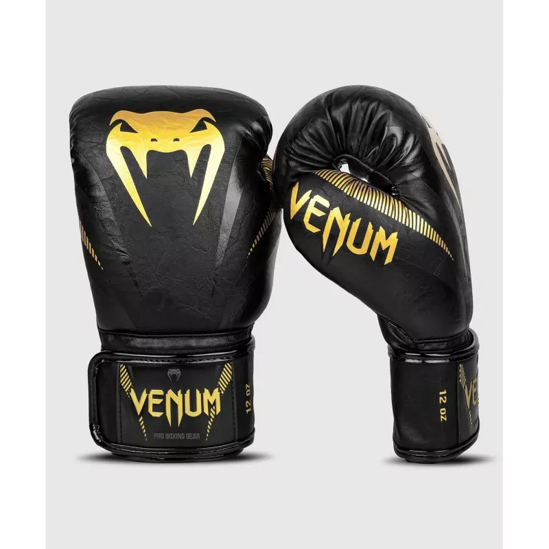 Guanti da boxe Venum impact nero/oro