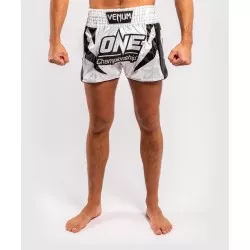 Shorts muay thai Venum X OneFC Blanco/Negro