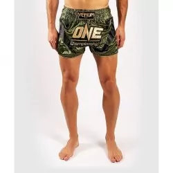 Calções Venum Muay Thai X One FC (khaki/dourado)