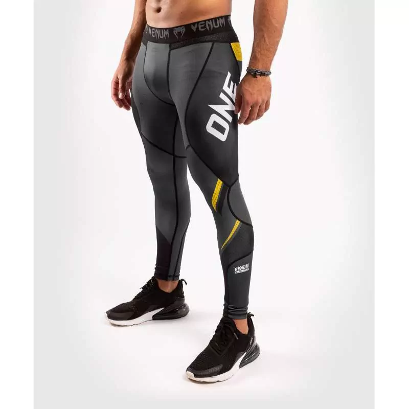 Venum impact ONE FC calzamaglia lunga grigio / giallo