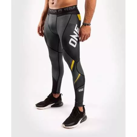 Venum impact ONE FC collants longo cinza / ama