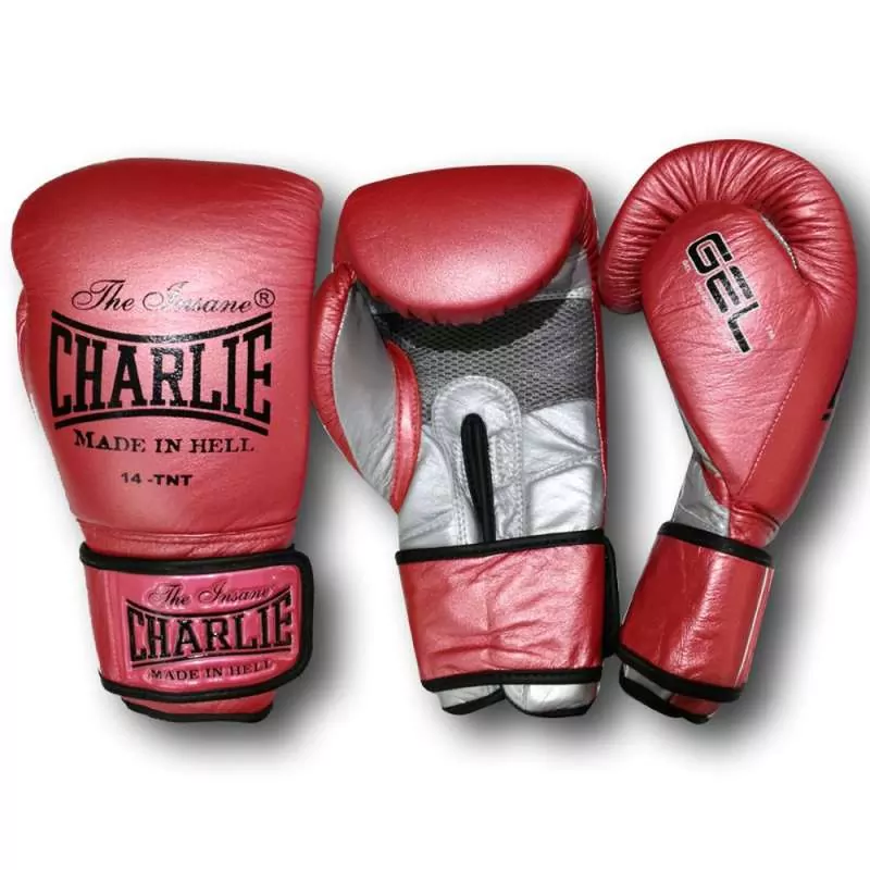 Guanti da boxe Charlie metallic (rosso)