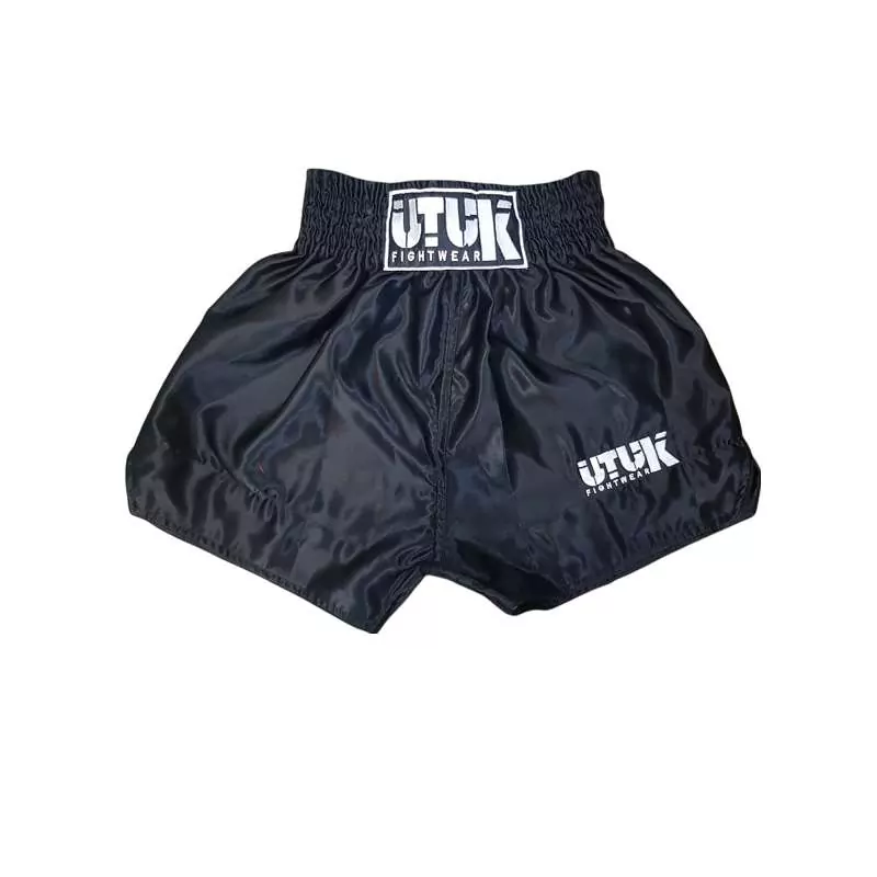 Shorts muay thai Utuk top (negro/blanco)