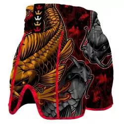 Calças muay thai Buddha retro koi (1)