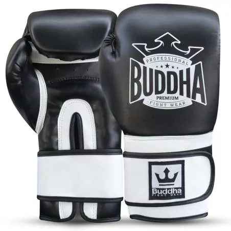 Guantoni da boxe Buddha top fight nero bianco