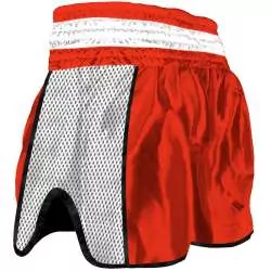 Calções kick boxe Buddha retro premium (vermelho/branco) 1