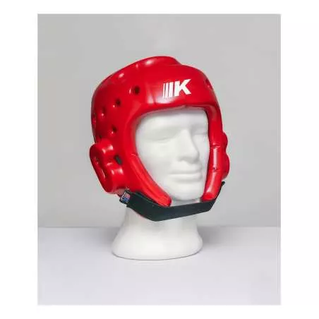 WT taekwondo head guard rosso Ikara