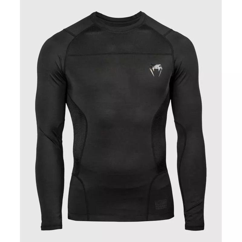 Venum rashguard grappling g-fit (nero/nero)