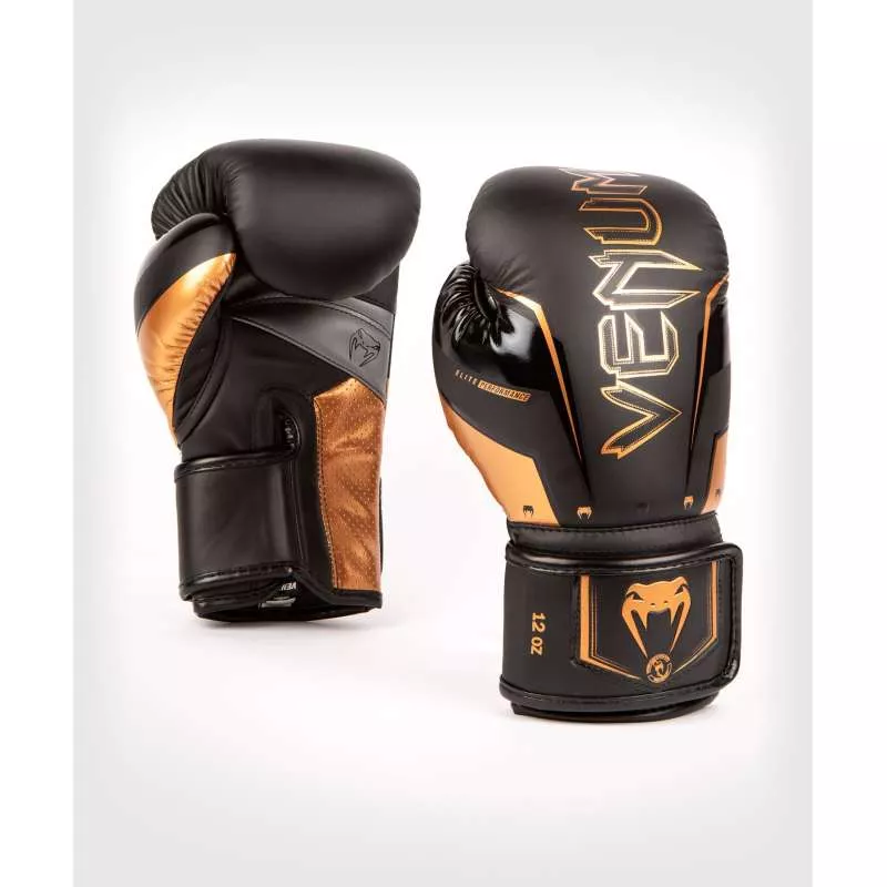 Luvas de boxe Venum elite evo (preto/bronze)