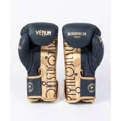 Guantes Venum Rajadamnern (azul marino/oro)1