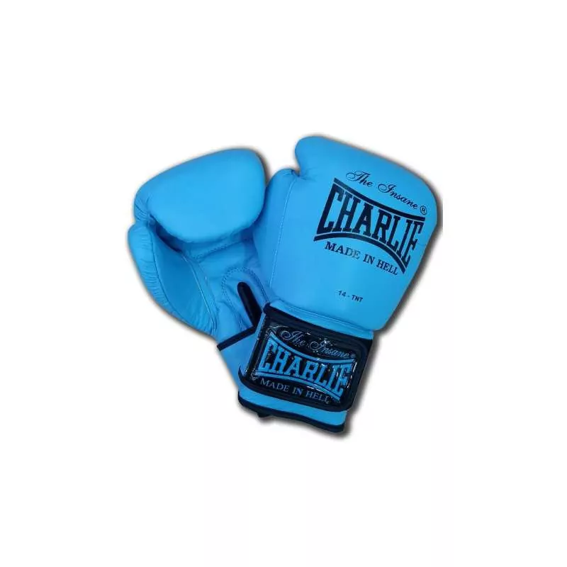 Charlie guantoni da boxe cielo blu