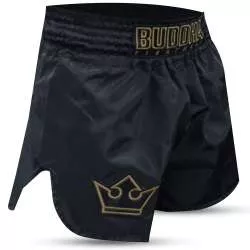 Short muay thai Buddha old school black(1)