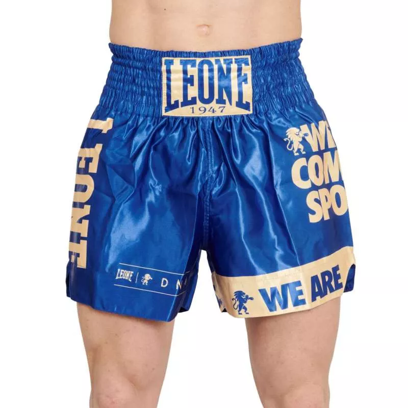 Calças de muay thai AB966 Leone azul