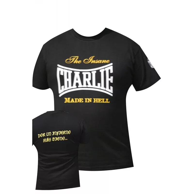 Camiseta boxeo Charlie infierno negra