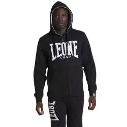 Sudadera con cremallera Leone big logo (negra) 1