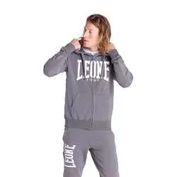 Felpa con zip Leone big logo (grigio) da uomo