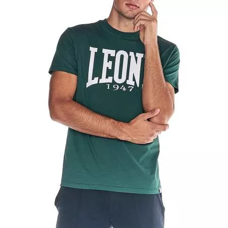 Magliette da uomo Leone basic (verde scuro)