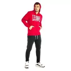 Felpa Leone big logo con zip (bordeaux) 2