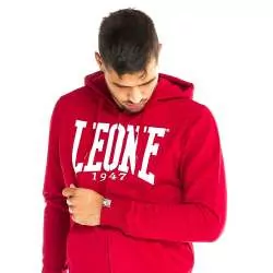 Sudadera big logo Leone con cremallera (burdeos) 4