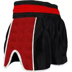 Short muay thai Buddha retro premium (negro/rojo) 1