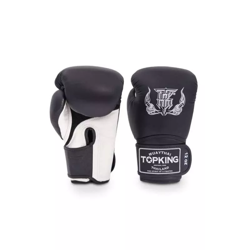 TopKing guanti kick boxing super air (nero/bianco)