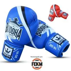 Guantes fighter Buddha competición (azul)