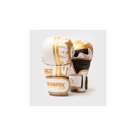 Guantillas sparring Shark boxing R2 blanco/oro