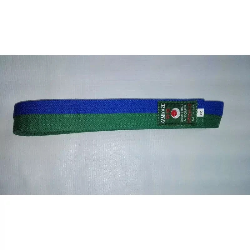 Faixa verde / azul de artes marciais Kamikaze